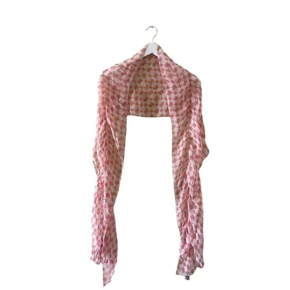 Ladies Multicolor Polkadots Abstract Rutched Lightweight Scarf One Size - Picture 1 of 7